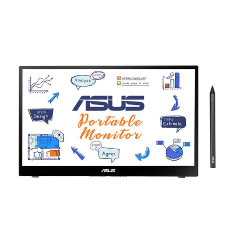 ASUS ZenScreen Ink MB14AHD tragbarer 14-Zoll Monitor 10-Punkt-Touch Stylus Pen 5ms USB-C Micro HDMI