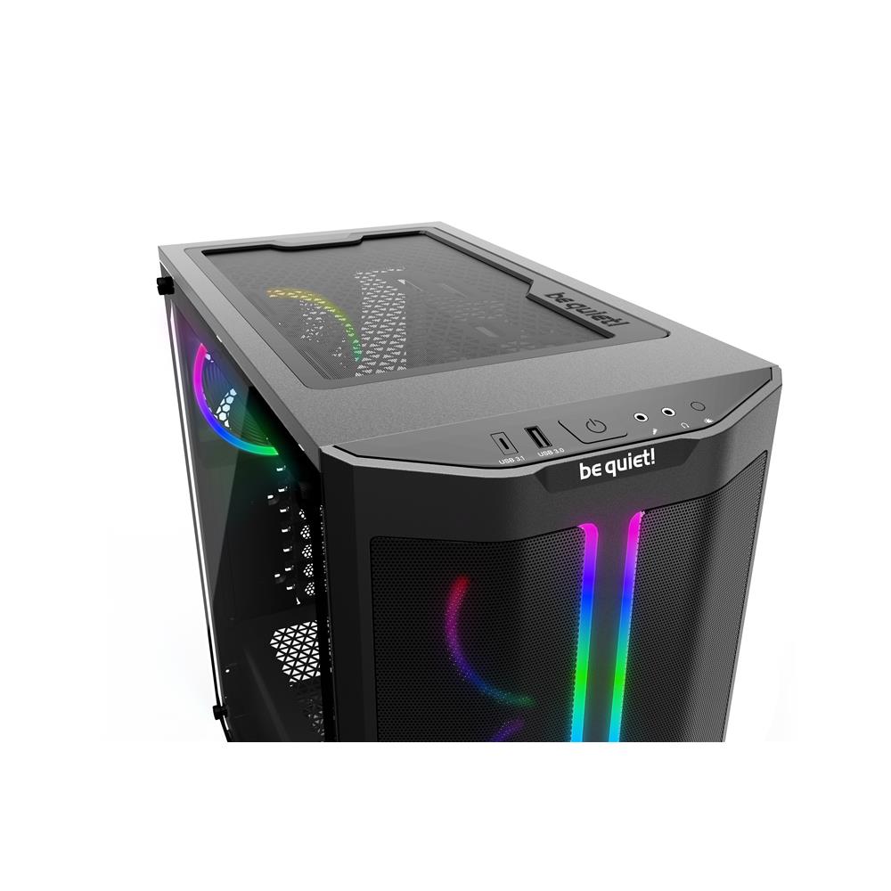 be quiet! PURE BASE 500 FX Black PC-Gehäuse mit ARGB-Beleuchtung BGW43