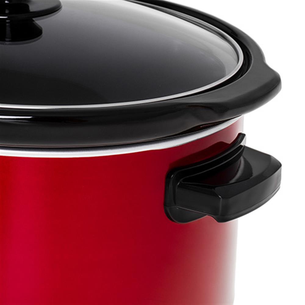 Adler AD 6413r Langsamkocher 5,8L 290W Rot Schongarer Multikocher Gartopf Slowcooker