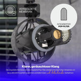 ENDORFY Solum Broadcast, schwarzes Mikrofon, Doppelfunktionaler Mute- und Gain-Regler
