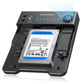 GRAUGEAR Bidirektionale Klonstation für M.2 SATA M2 NVMe SSDs und 2,5"/3,5" HDDs/SSDs Festplatten