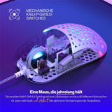 ENDORFY LIX Plus, Ultraleichte Gaming-Maus (59 g), 19000 DPI, Weiß | EY6A003