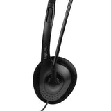 LogiLink Stereo-Headset, 2x 3,5-mm-Klinkenstecker, mit Bügelmikrofon, in Eco-Box, Schwarz