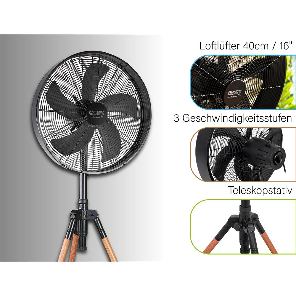 Camry CR 7329 Standventilator 40 cm, Loft Ventilator