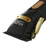 Adler AD 2853 Akku Haarschneider, Haartrimmer für Kopfhaar und Koteletten, Stahlklinge, LED-Display, USB, 0,8-13 mm Schwarz Golden