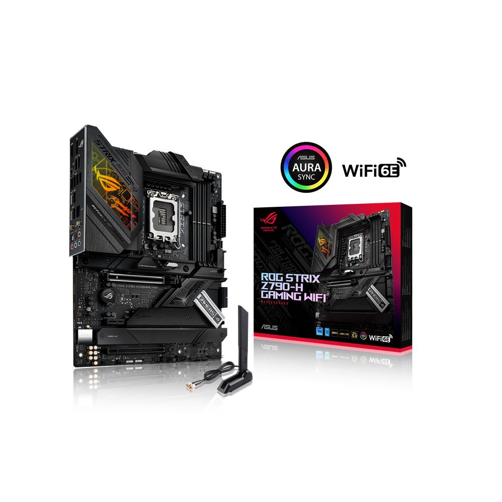 ASUS ROG STRIX Z790-H GAMING WIFI Mainboard Sockel Intel LGA 1700 (ATX, DDR5, PCIe 5.0, PCIe 4.0 M.2, WiFI6E, USB Typ-C, Aura Sync)