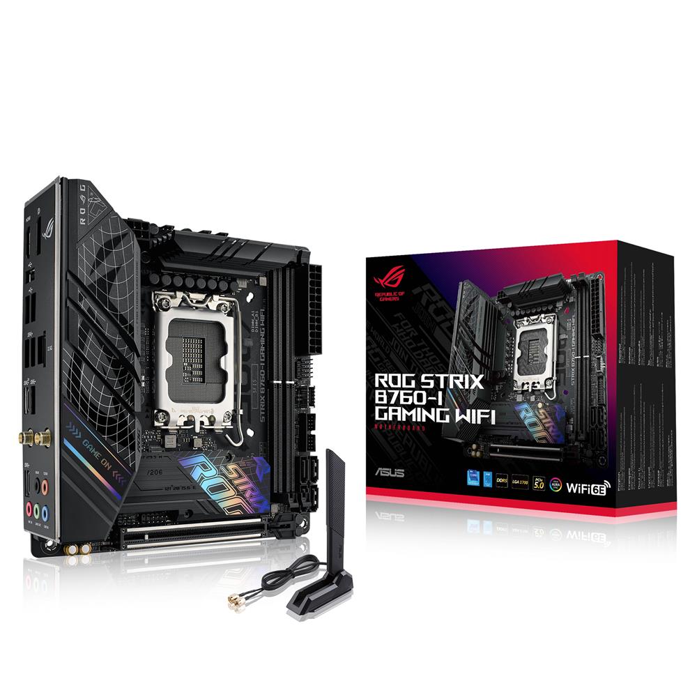 ASUS ROG STRIX B760-I GAMING WIFI Mainboard Sockel Intel LGA 1700 Mini ITX DDR5 WiFi 6E PCIe M.2