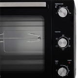 Adler AD 6028 Elektrobackofen 60L Mini Backofen Umluft Timer Drehspieß schwarz