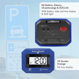 LogiLink Digitale Parkuhr, automatische Aktivierung, 24-Stunden-, Datum und Uhrzeit-Anzeige, SOS-Licht, Blau