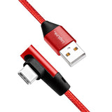 LogiLink USB 2.0 cable, AM to USB-C, angled plug, red, 0.3m 90° Grad USB Verbindungskabel rot