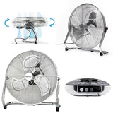 Camry CR 7306 Ventilator Chrom 45 cm Durchmesser 3 Geschwindigkeitsstufen Lüfter