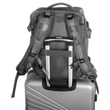 Camry CR 6880dg Reiserucksack 24 Liter, Handgepäck Rucksack mit Laptopfach bis 17 Zoll, Schuhfach, Nassfach, RFID-Fach, Business, Sport und Reisen, dunkel grau