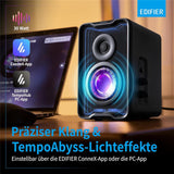 Edifier QR30 Schwarz – Aktiver 30W Desktop-Lautsprecher mit Bluetooth 5.4 & RGB