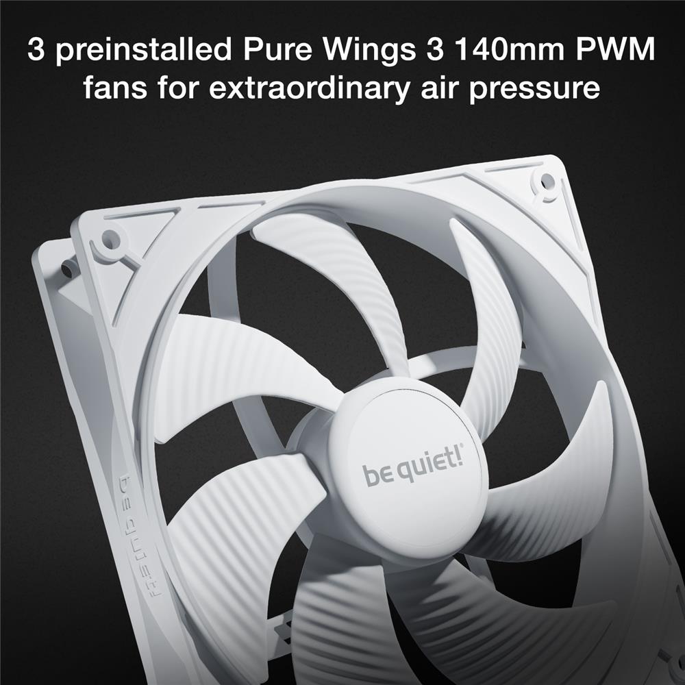 be quiet! Pure Base 501 DX White PC-Gehäuse 3 vorinstallierte Pure Wings 3 140mm PWM-Lüfter