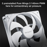 be quiet! Pure Base 501 DX White PC-Gehäuse 3 vorinstallierte Pure Wings 3 140mm PWM-Lüfter
