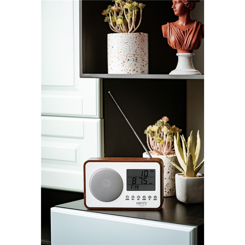 Camry CR 1153 FM-Digitalradio Weiß/Braun