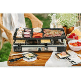 Adler AD 6616 Raclette Elektrogrill, 1400 Watt, für 8 Personen, mit doppelseitiger Heizplatte