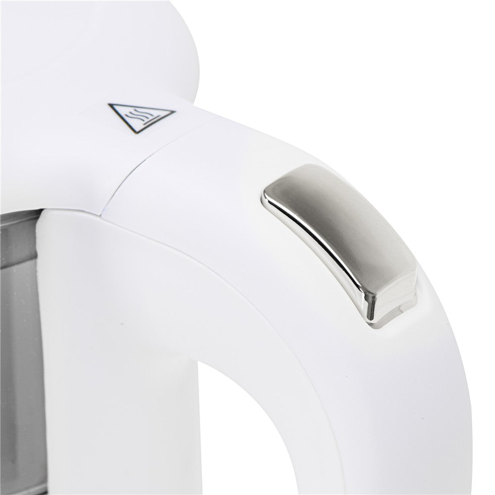 Adler AD 1305 Glas-Wasserkocher 1,7 L mit Temperaturwahl 40–100°C, LED-Display, Warmhaltefunktion 2 Std., 2200 W, Touch-Bedienung weiß silber