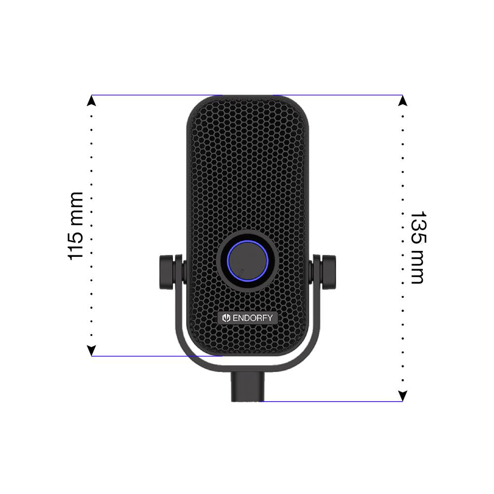 ENDORFY Solum Voice, Gaming Mikrofon, Beleuchtet, USB-C, Verstellbarer Arm, direct monitoring (Klinke)