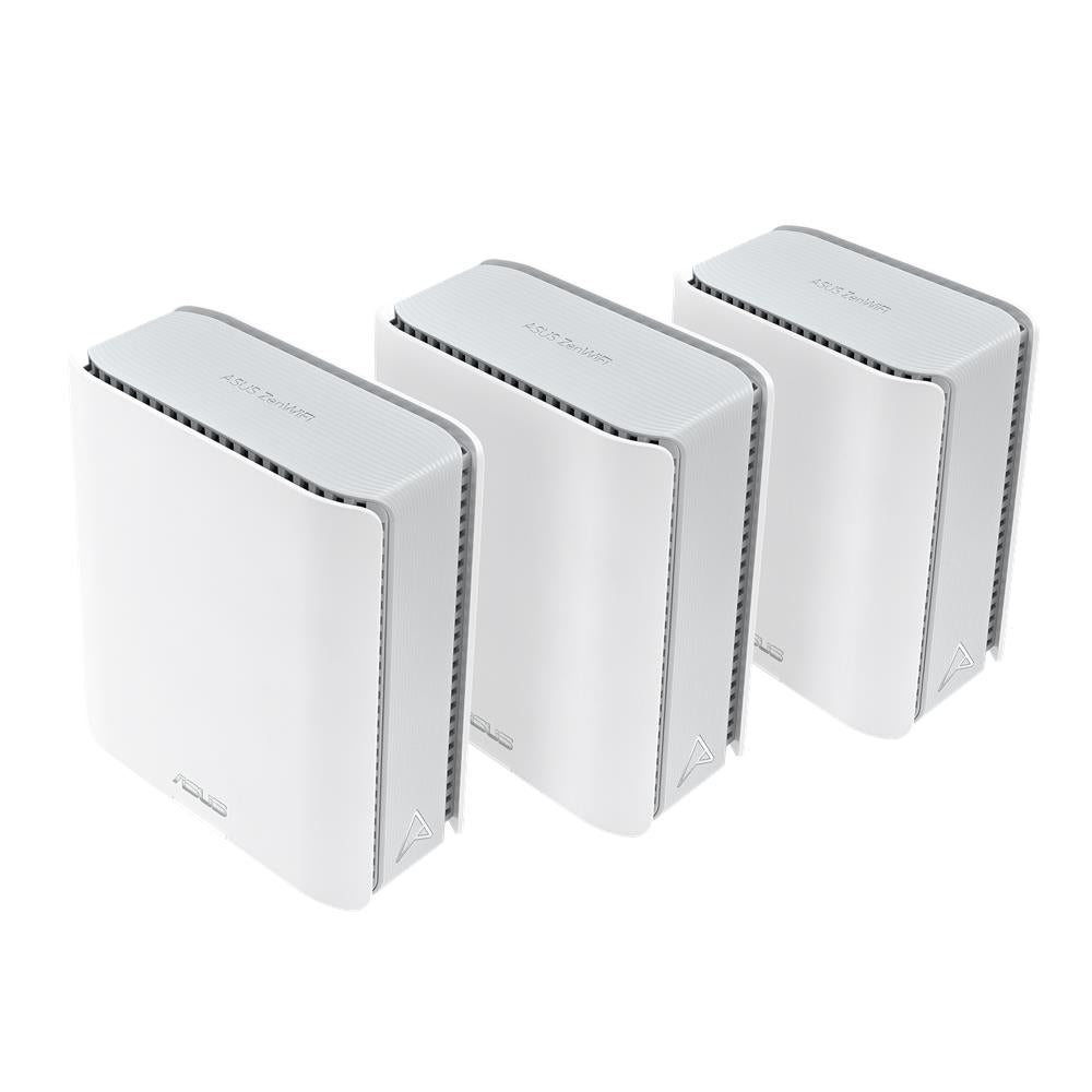 ASUS ZenWiFi BT8 Tri‑Band WiFi 7 Mesh Router 3er Set mit 6 GHz, 14 Gbit/s und 2,5G Ports