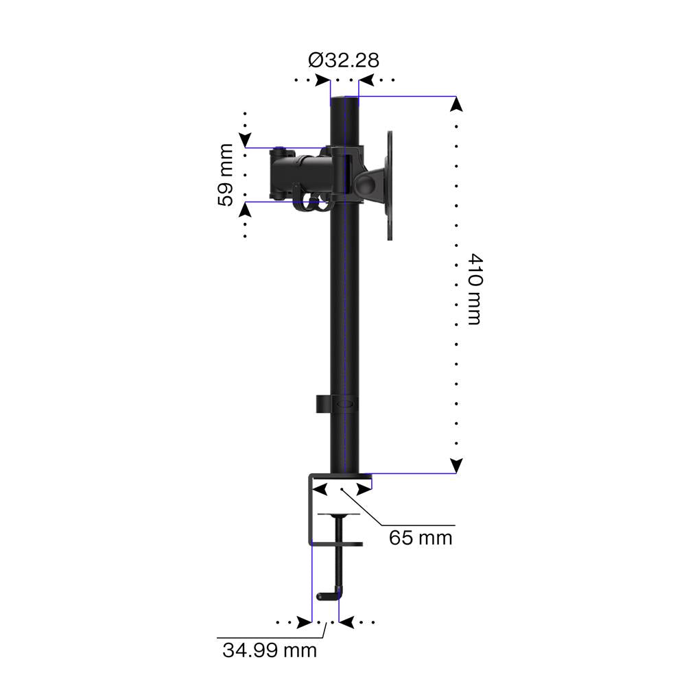 ENDORFY Atlas Double, schwarze Displayhalterung, für zwei Monitore