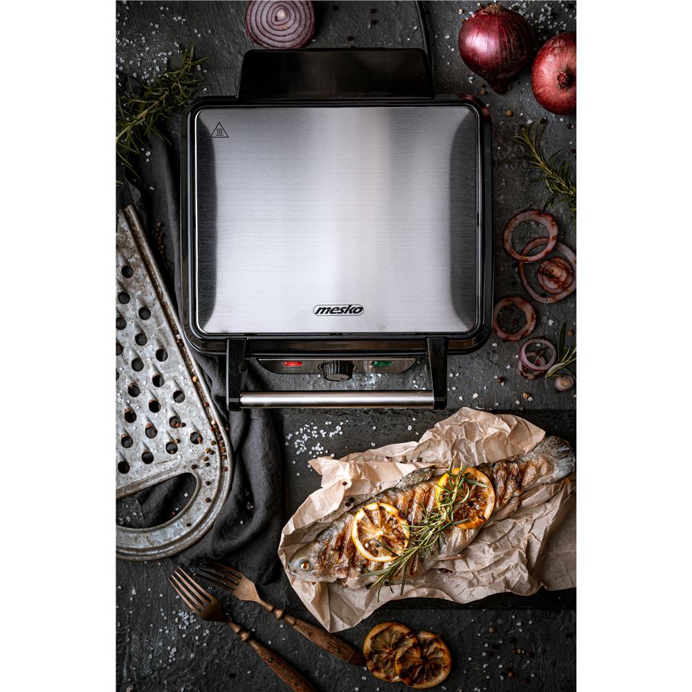 Mesko MS 3050 Kontaktgrill, Elektrogrill, Tischgrill, 2500 Watt, Antihaftbeschichtet