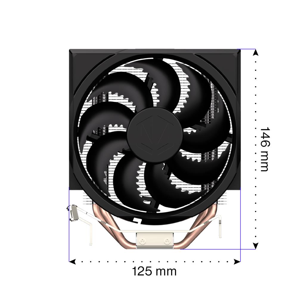 ENDORFY Spartan 5 EY3A001, CPU-Kühler, Schwarz, Wärmeleitpaste inklusive