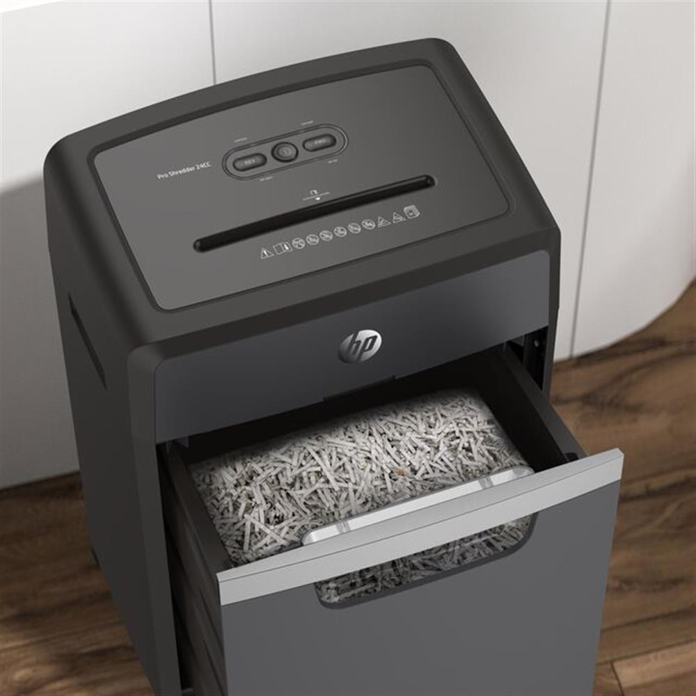 HP Pro Shredder 24CC Aktenvernichter P4 Cross Cut 24 Blatt 30 Liter