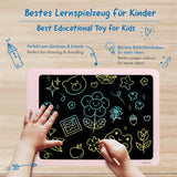 LogiLink LCD Kinderschreibtafel 14" – wiederbeschreibbar mit Whiteboard-Rückseite, pink