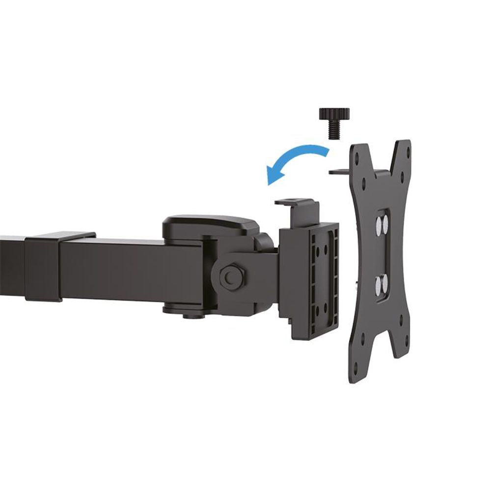 LogiLink BP0106 2-fach Monitorhalterung, 17–32", verstellbare Armlänge, Schwarz