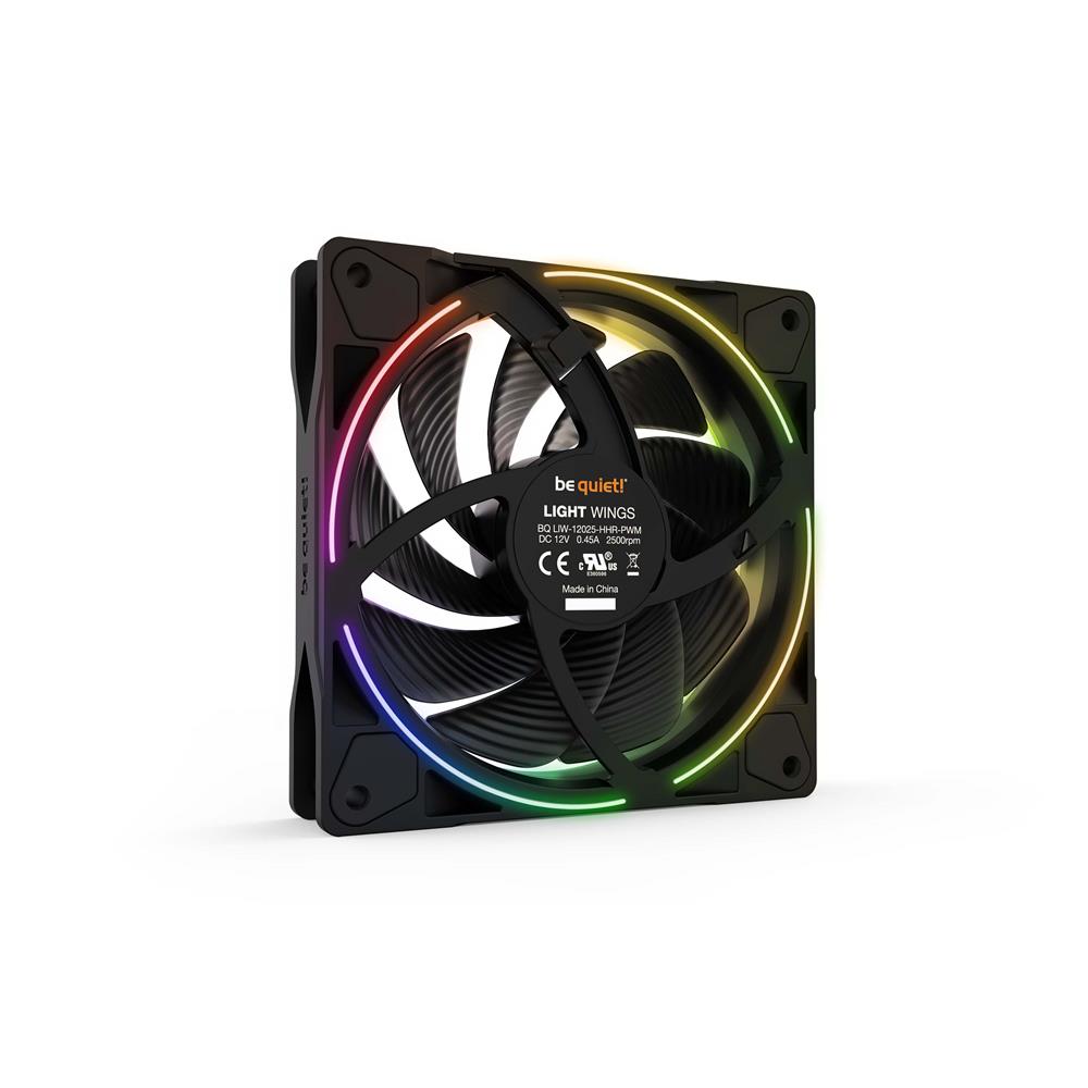 be quiet! Light Wings 120mm PWM high-speed Lüfter 3er Pack ARGB-Beleuchtung leiser Gehäuselüfter 4-pin