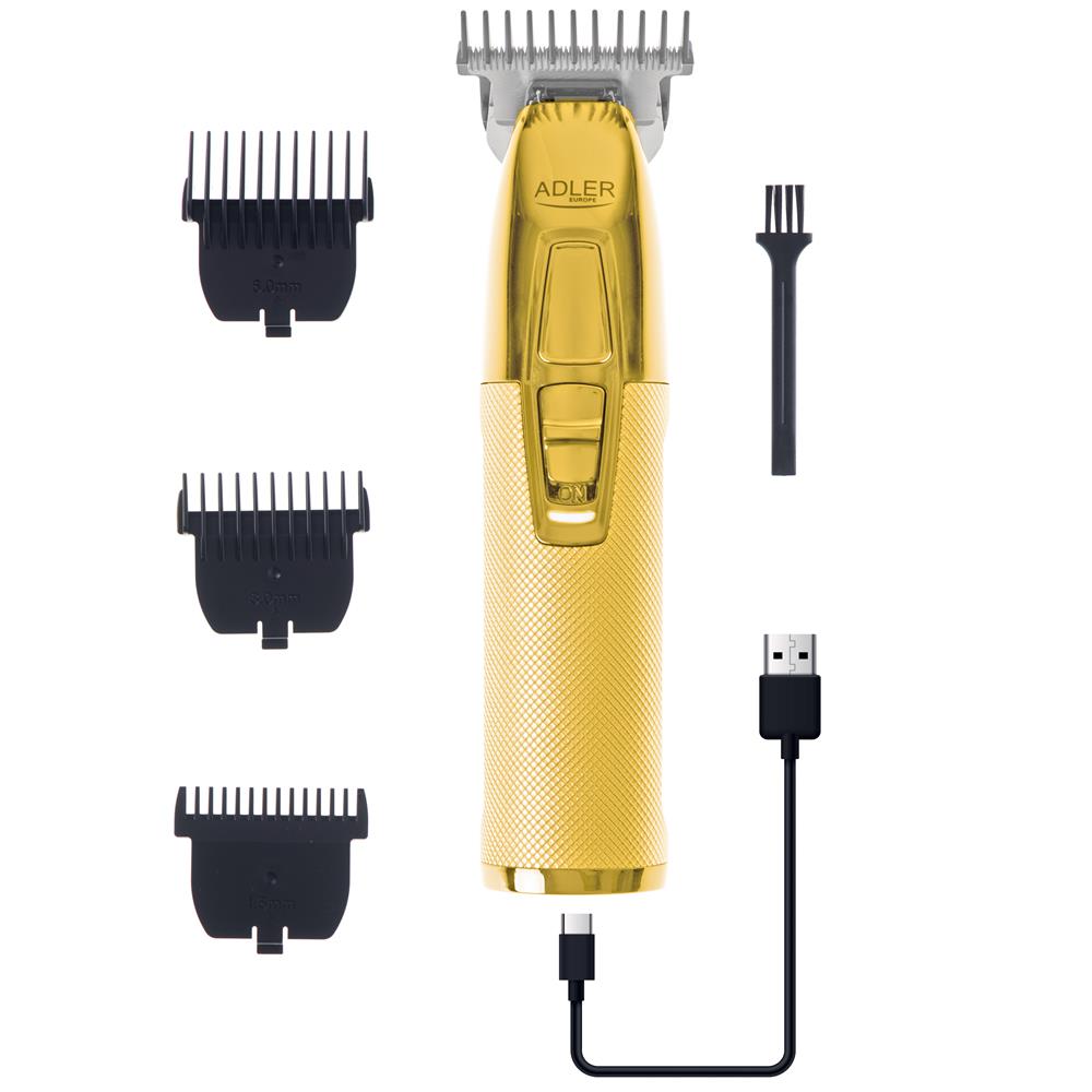 Adler AD 2836 professioneller Trimmer Gold elektrisch für Gesicht Bartschneider Schneidegerät