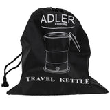 Adler AD 1377 Reise Wasserkocher 0,6 L faltbares Silikongehäuse Camping grau