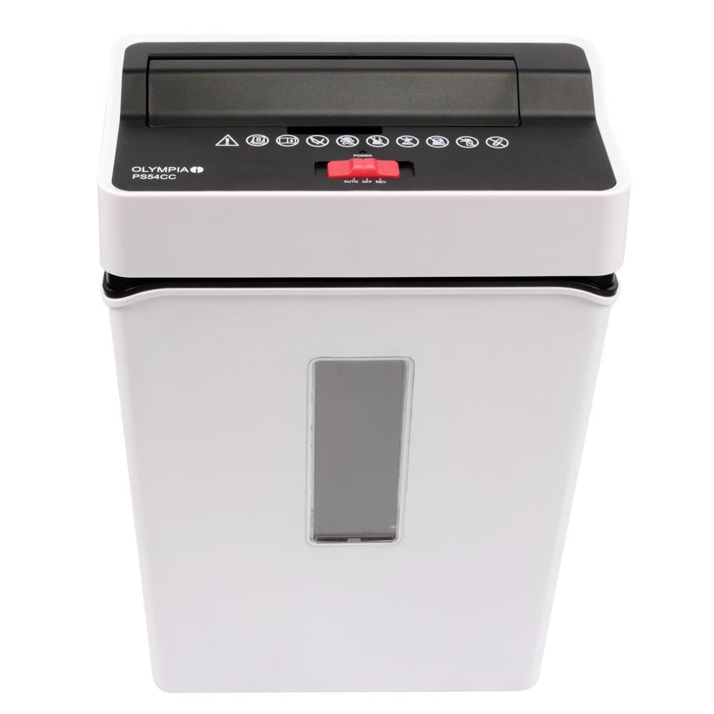 Olympia Aktenvernichter PS 54 CC P4 Partikelschnitt 8 Blatt 13 Liter Weiß