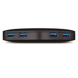 TP-Link UH400 4-Port-USB3-Hub ultrakompakt mit integriertem USB-Verbindungskabel