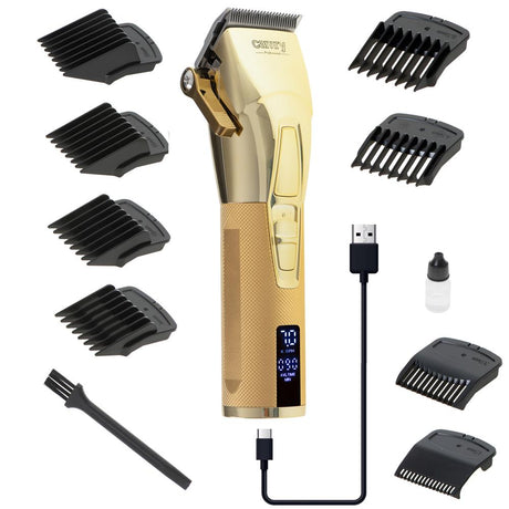 Camry CR 2835 Premium Metallic Haarschneidemaschine gold Trimmer Bartschneider mit LCD
