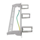 LogiLink 19" Keystone Panel 16-Port – Geschirmt, mit Kabelmanagement-Bügeln