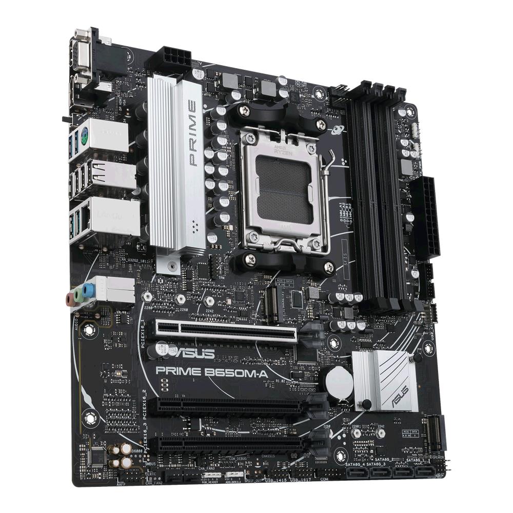 ASUS Prime B650M-A Gaming Mainboard Sockel AMD AM5 Ryzen 7000 micro-ATX DDR5 PCIe 5.0 BIOS Flashback