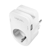 LogiLink Steckdosenadapter mit Schutzkontaktbuchse, USB-A, USB-C und Ablegehalterung