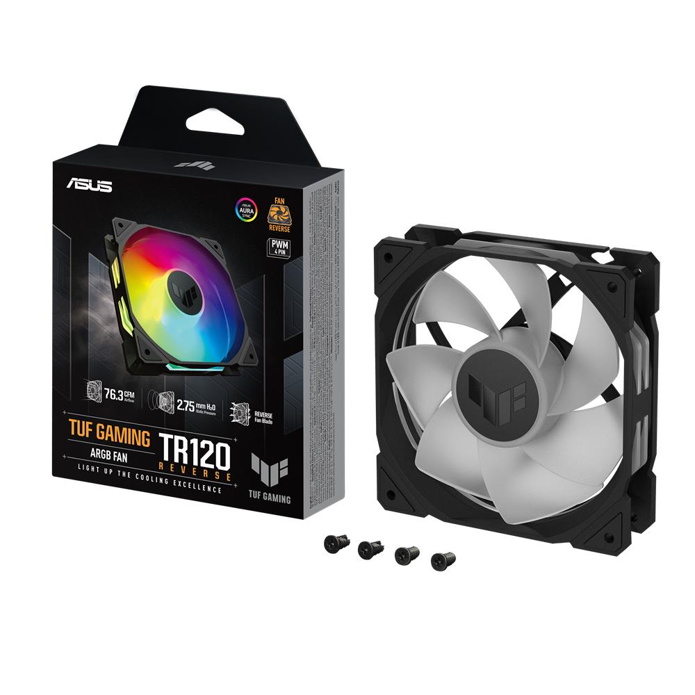 ASUS TUF Gaming TR120 ARGB Reverse Gehäuselüfter Black 120 mm PWM