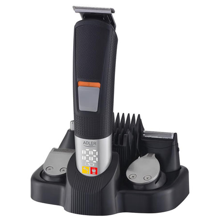 Adler AD 2943 5-in-1 Pflegeset mit Ladestation Rasierer Trimmer LED Anzeige schwarz