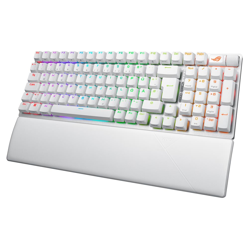 ASUS ROG Strix Scope II 96 Wireless White mechanische Gaming Tastatur, QWERTZ-Layout, weiß