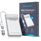 GRAUGEAR Externes Gehäuse für 2,5" Festplatte SSD/HDD inkl. USB-C zu USB-A Adapter