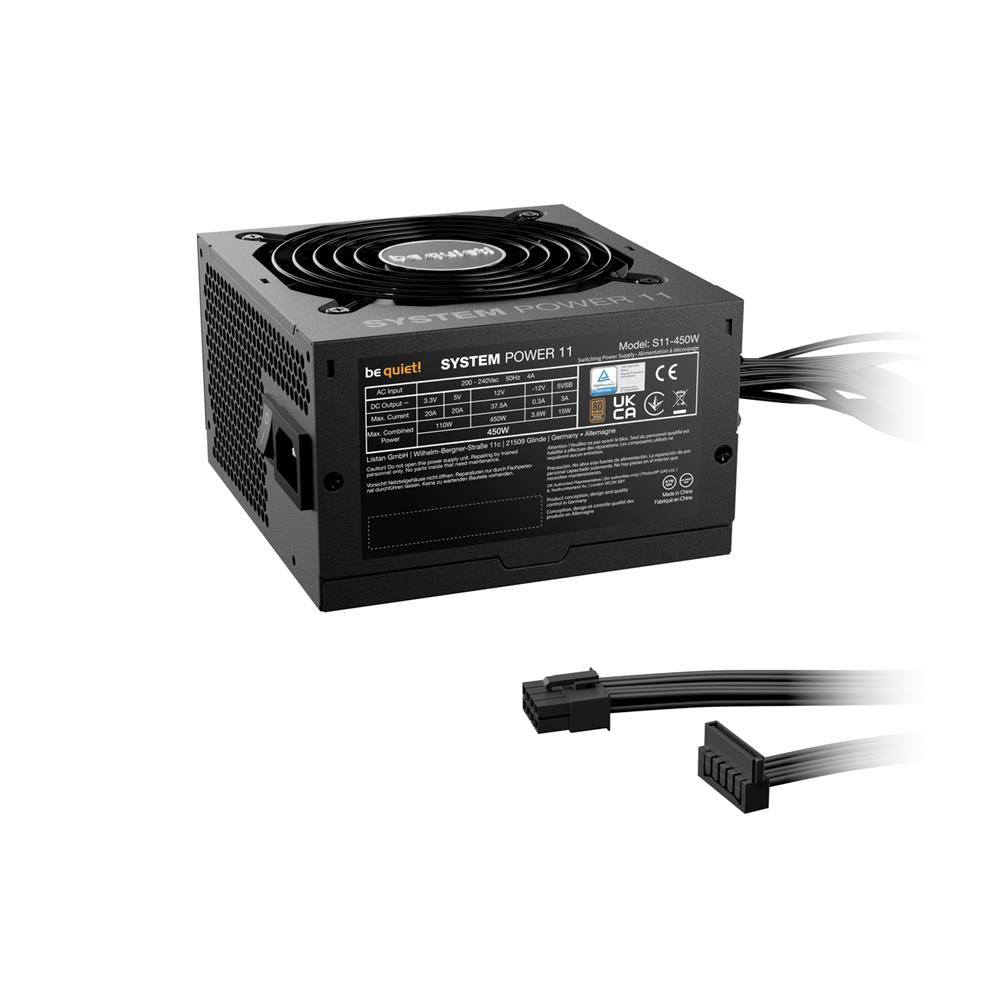 be quiet! System Power 11 450W Netzteil ATX 3.1-Netzteil unterstützt PCIe 5.1 GPUs und GPUs mit PCIe 6+2 Anschlüssen