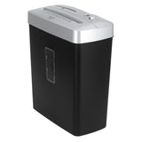 Adler AD 1037 Aktenvernichter P-4, Dokumentenschredder für Büro und Homeoffice, 6 Blatt A4, 13 L Behälter, Kreditkarten, CD/DVD, Rücklauf, Schwarz Silber