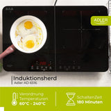 Adler AD 6516 Doppel-Induktionskochfeld 3500W schwarz – Kompakt & leistungsstark
