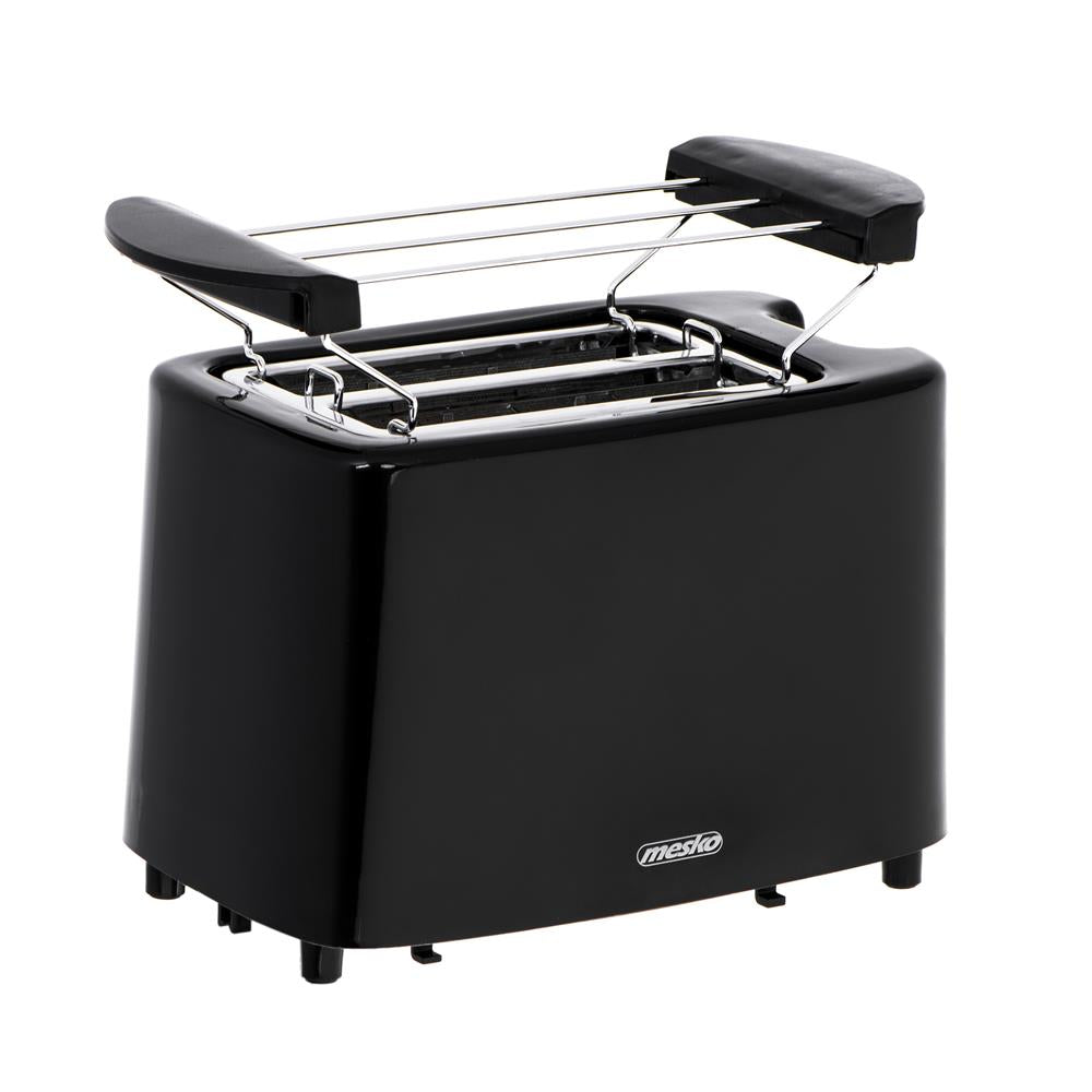 Mesko MS3220 2-Scheiben-Toaster Schwarz Brötchenaufsatz Bräunungsregler 900 Watt