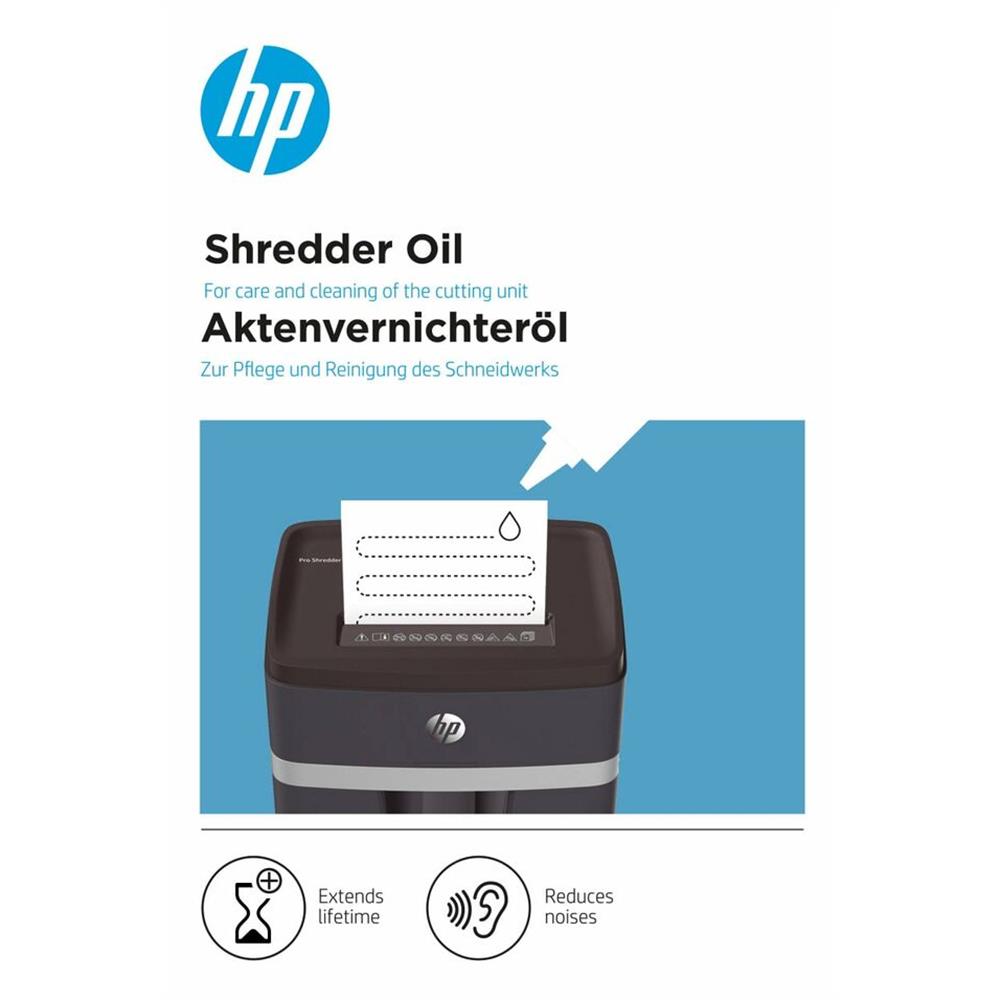 HP Aktenvernichter Öl, 400 ml – Pflanzlicher Schmierstoff für effektive Shredderpflege