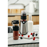 Camry CR 4069 Edelstahl-Standmixer für Smoothies, Cocktails, Crushed Eis, mit 2 Trinkflaschen