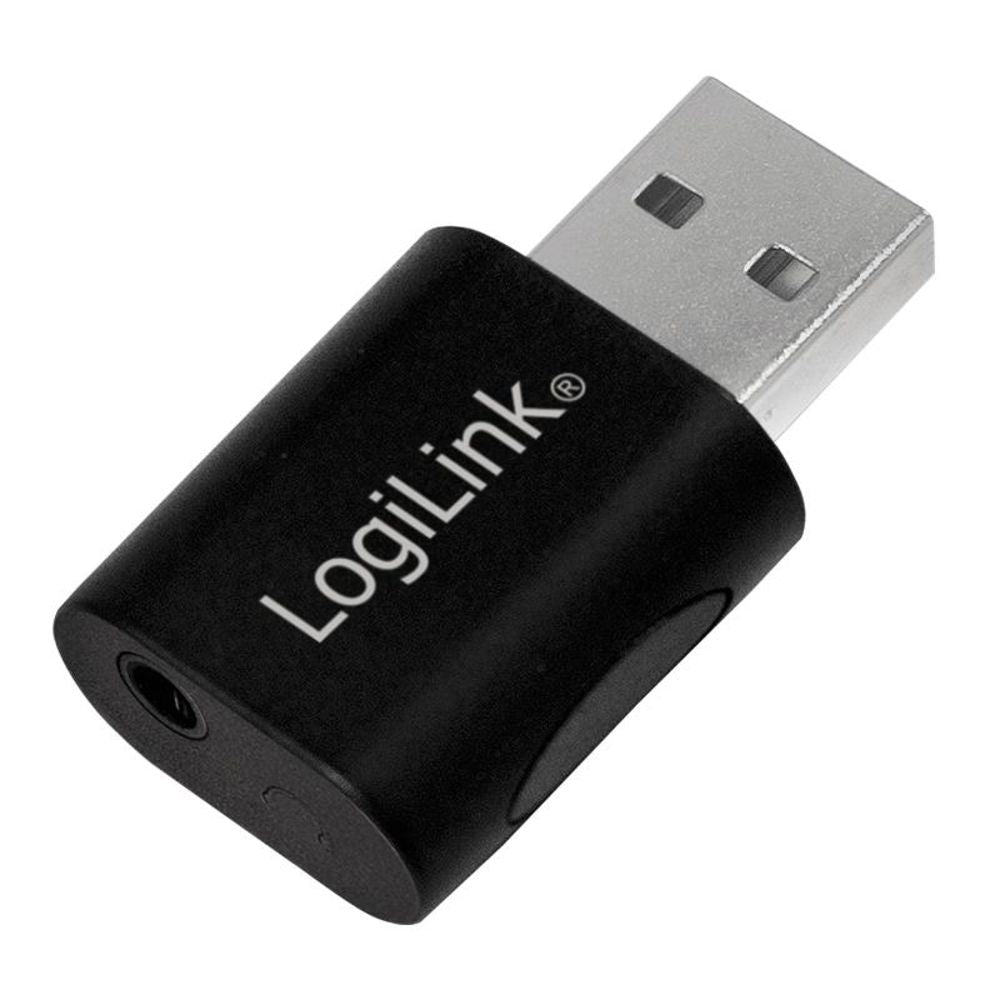 LogiLink USB Audio Adapter mit 3,5 mm TRRS Buchse externe Soundkarte Headset